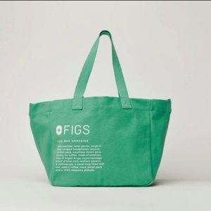 Figs tote bag in surgical green